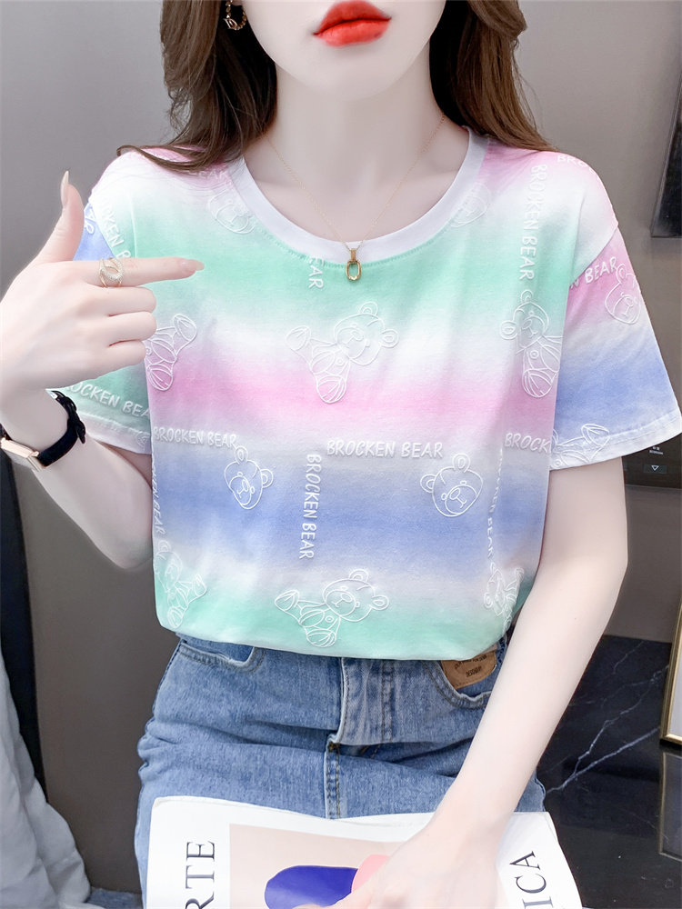 印花设计感短袖T恤女